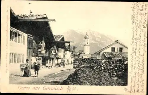 Ak Garmisch Partenkirchen in Oberbayern, Teilansicht