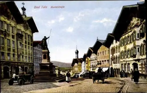 Ak Bad Tölz in Oberbayern, Marktstraße