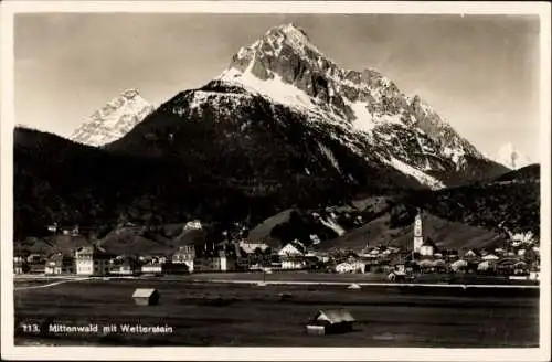 Ak Mittenwald in Oberbayern, Wetterstein