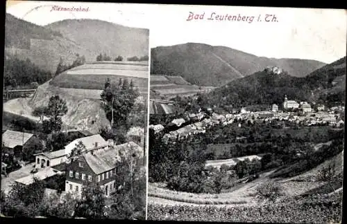 Ak Leutenberg in Thüringen, Gesamtansicht, Alexandrabad