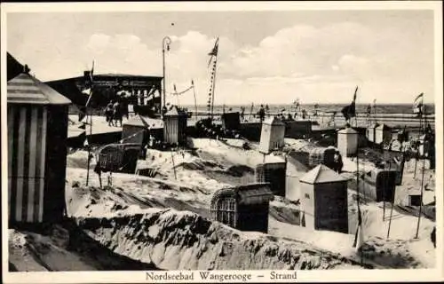 Ak Nordseebad Wangerooge in Ostfriesland, Strand