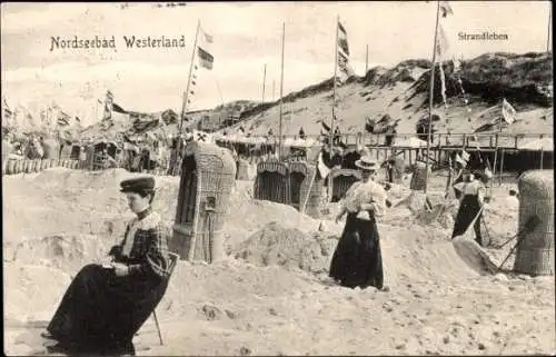 Ak Westerland auf Sylt, Strandleben