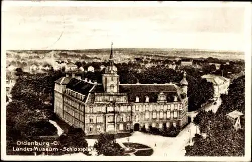 Ak Oldenburg in Oldenburg, Landesmuseum, Schlossplatz