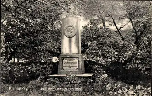 Ak Keitum auf Sylt, Uwe Jens Lornsen-Denkmal