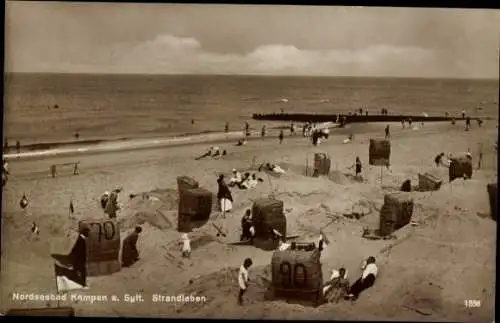 Ak Kampen auf Sylt, Strand, Strandkörbe