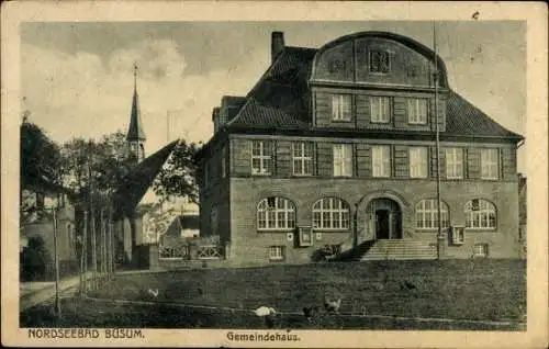 Ak Nordseebad Büsum, Gemeindehaus