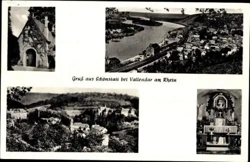 Ak Schönstatt Vallendar am Rhein, Panorama, Urheiligtum, Altar