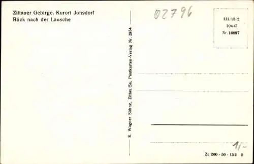 Ak Jonsdorf in der Oberlausitz Sachsen, Panorama, Zittauer Gebirge, Lausche