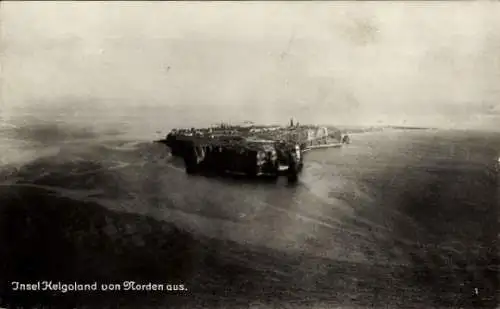 Ak Nordseeinsel Helgoland, Blick von Norden, Luftbild