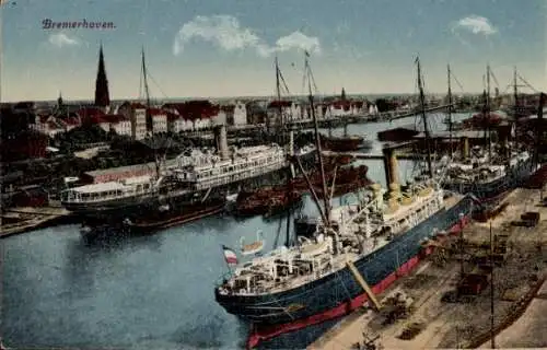 Ak Bremerhaven, Hafen