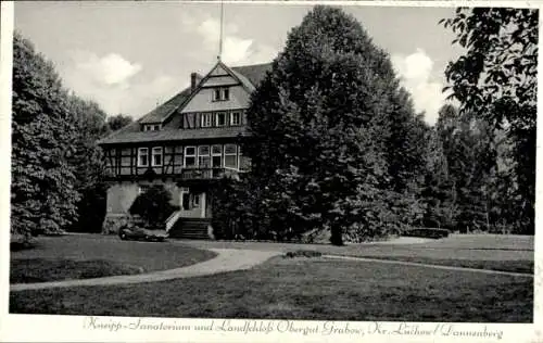 Ak Grabow (Kreis Dannenberg) Lüchow im Wendland, Kneipp Sanantorium, Landschloss