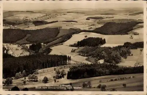 Ak Neuhausen im Erzgebirge, Blick vom Schwartenberg nach Westen