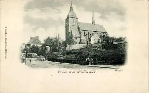 Ak Mittweida in Sachsen, Außenansicht der Kirche