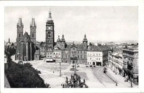 Ak Hradec Králové Königgrätz Stadt, Grosser Ringplatz