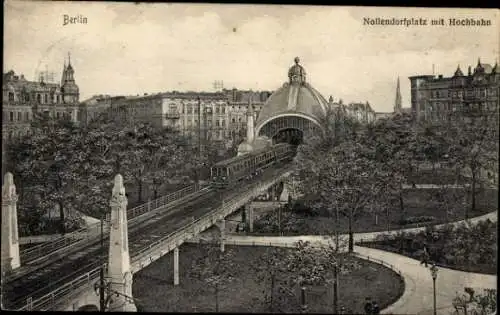 Ak Berlin Schöneberg, Nollendorfplatz, Hochbahn