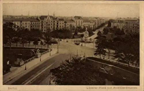 Ak Berlin Tiergarten, Lützowplatz, Herkulesbrunnen, Gesamtansicht