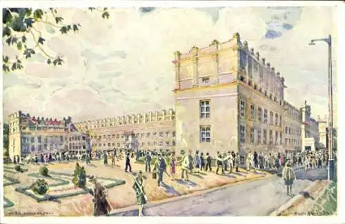 Künstler Ak Kopczynski, Poznań Posen, Palac Rzadowy, 1929