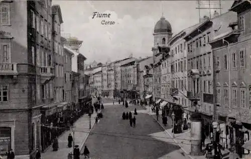 Ak Rijeka Fiume Kroatien, Corso