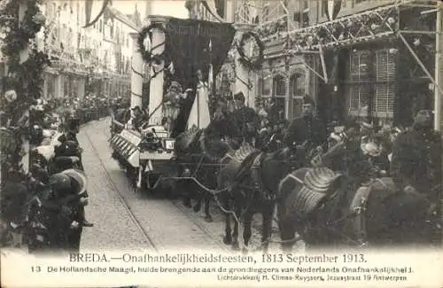 Ak Breda Nordbrabant Niederlande, Unabhängigkeitsfeierlichkeiten, 18. September 1913