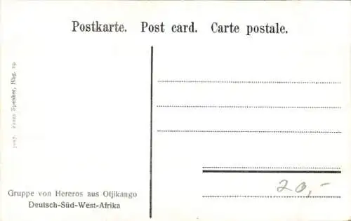 Ak Otjikango Namibia Deutsch Südwest Afrika, Hereros