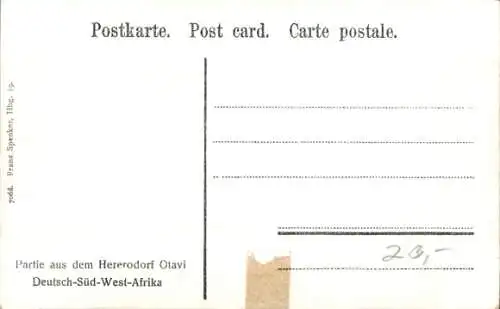 Ak Otavi Namibia Deutsch Südwest Afrika, Hererodorf