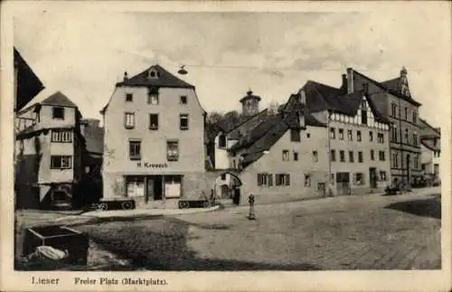 Ak Lieser an der Mosel, Freier Platz, Marktplatz