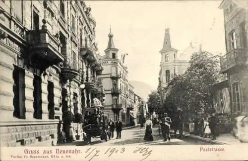 Ak Bad Neuenahr Ahrweiler Rheinland Pfalz, Poststraße, Passanten