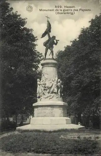 Ak Hasselt Flandern Limburg, Denkmal des Bauernkrieges