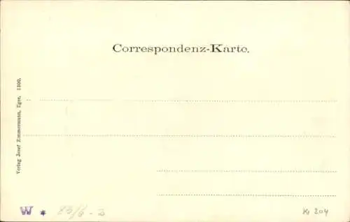 Litho Cheb Eger Karlsbader Region, Stadthaus, Hof