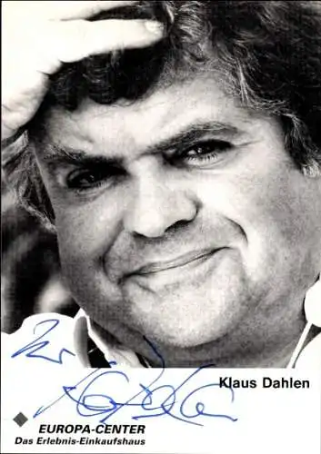 Ak Schauspieler Klaus Dahlen, Portrait, Autogramm