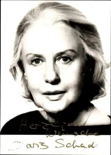 Ak Schauspielerin Doris Schade, Portrait, Autogramm