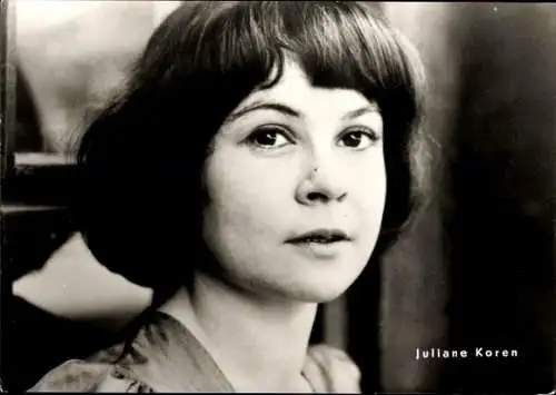 Ak Schauspielerin Juliane Koren, Portrait, Film Dornröschen, Leiden des jungen Werthers, DDR