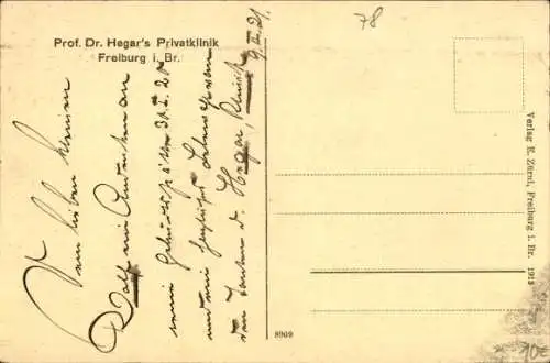 Ak Freiburg im Breisgau, Privatklinik, Prof. Dr. Hegar