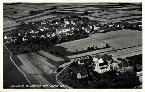 Ak Schönebürg Schwendi in Oberschwaben, Fliegeraufnahme