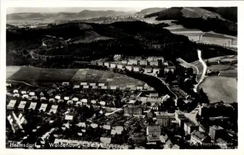 Ak Sobięcin Hermsdorf Wałbrzych Waldenburg Schlesien, Fliegeraufnahme