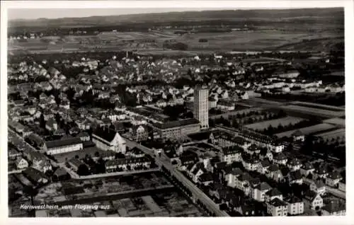 Ak Kornwestheim in Württemberg, Fliegeraufnahme