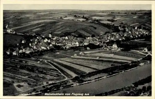Ak Mainstockheim in Unterfranken Bayern, Fliegeraufnahme