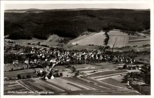 Ak Unterheinriet Untergruppenbach, Blick auf den Ort, Fliegeraufnahme