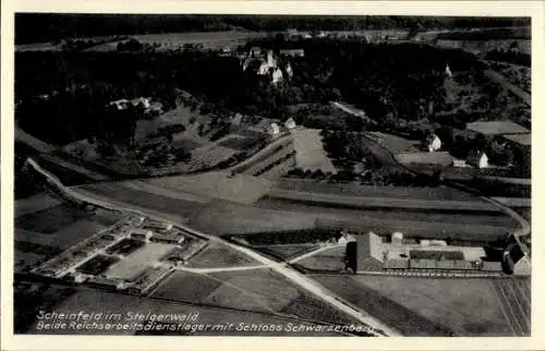 Ak Scheinfeld im Steigerwald Mittelfranken, Fliegeraufnahme