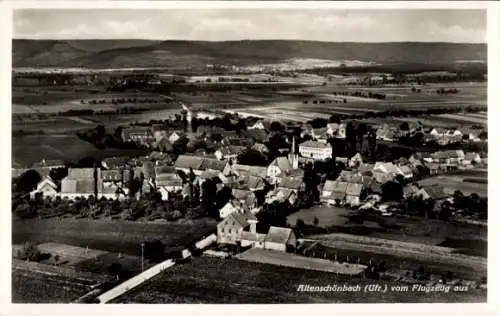 Ak Altenschönbach Prichsenstadt in Unterfranken, Fliegeraufnahme