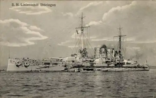 Ak SMS Thüringen, Linienschiff, Kaiserliche Marine