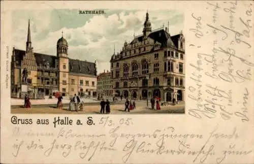 Litho Halle an der Saale, Rathaus