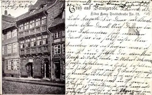 Ak Wernigerode im Harz, Altes Haus, Breitestraße 72