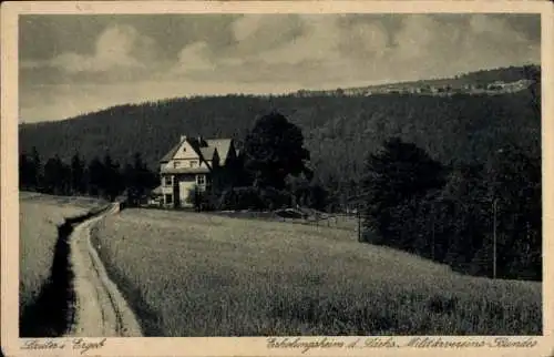 Ak Lauter Bernsbach im Erzgebirge Sachsen, Erholungsheim des Sächs. Militärvereins-Bundes