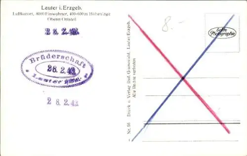 Ak Lauter Bernsbach im Erzgebirge Sachsen, Panorama