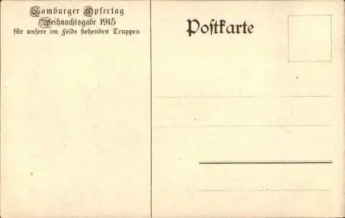 Künstler Ak Hamburg, Opfertag 1915, Kind mit Tannenbaum, Engel