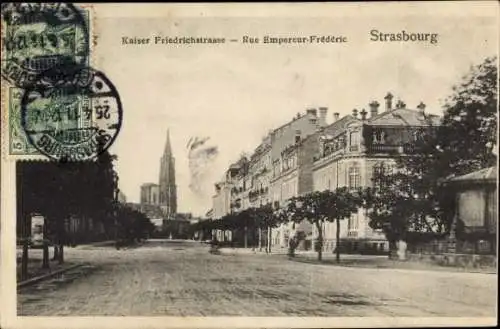 Ak Strasbourg Straßburg Elsass Bas Rhin, Kaiser Friedrichstraße