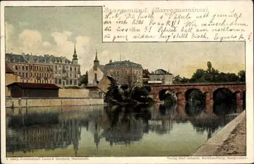 Ak Sarreguemines Saargemünd Lothringen Moselle, Brücke