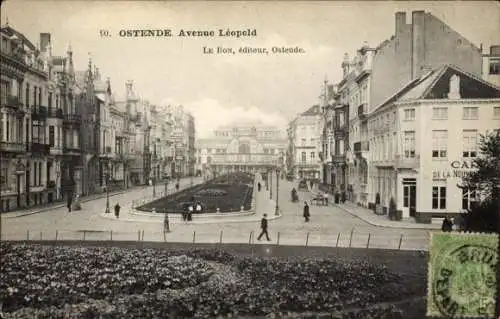 Ak Oostende Ostende Westflandern, Avenue Leopold