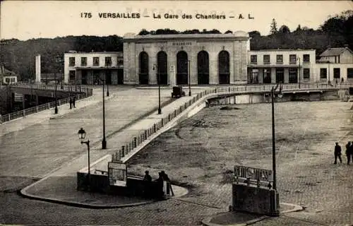 Ak Versailles Yvelines, Gare des Chantiers